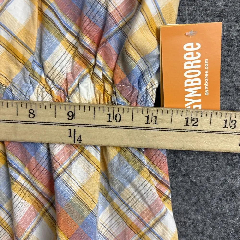 Gymboree Country Trail Girls Dress Size 8 Halo White Plaid Tiered